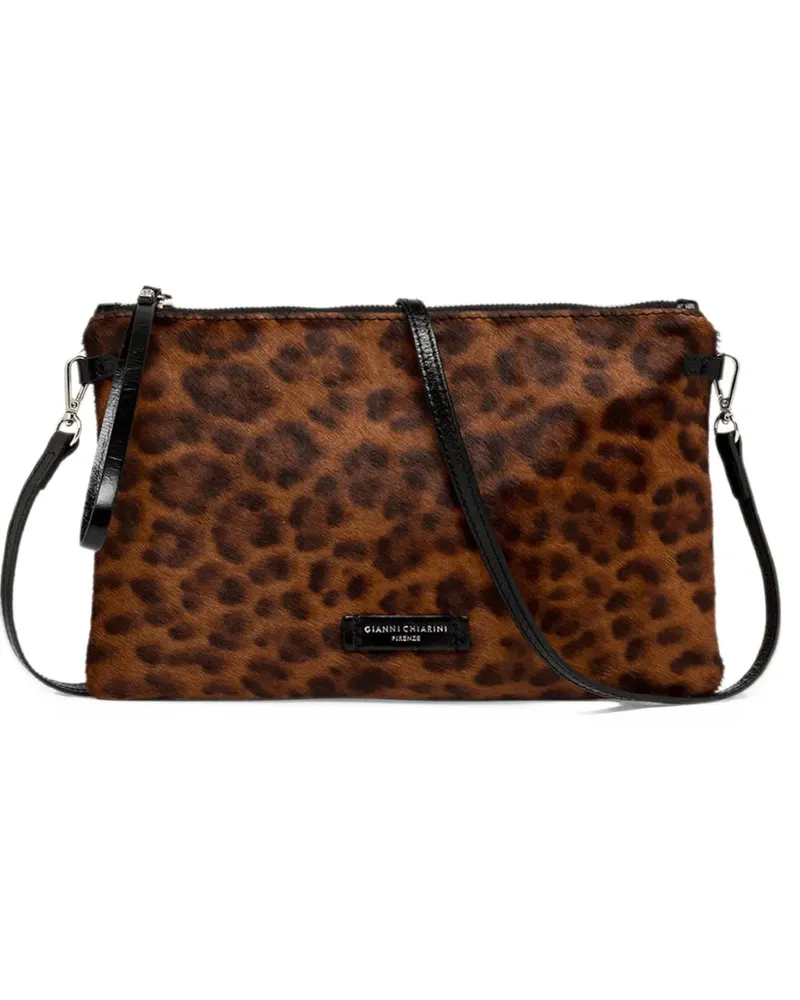 Gianni Chiarini Hermy leopard-print crossbody bag - Braun Braun