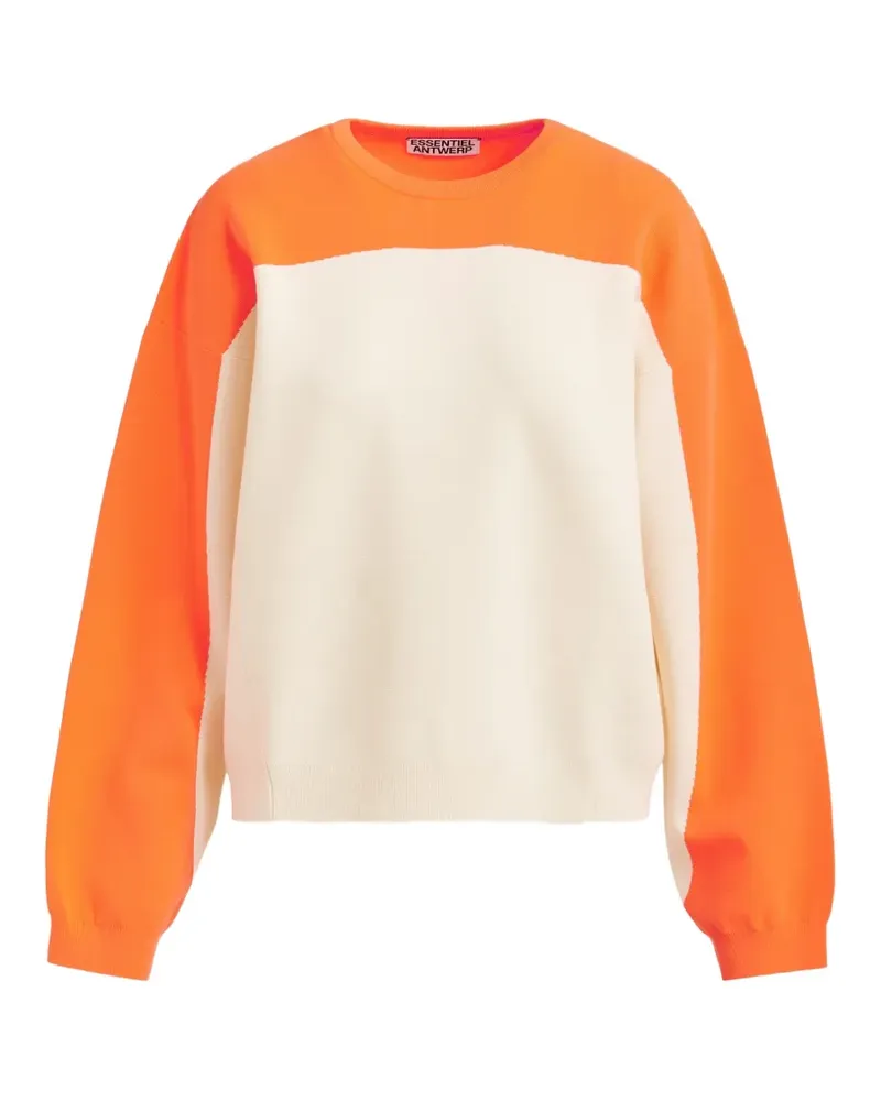 Essentiel two-tone ribbed-cuff sweatshirt - Nude Nude