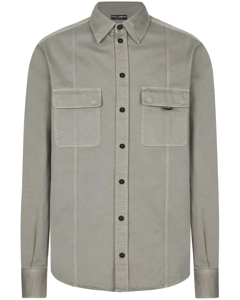 Dolce & Gabbana T-Shirt mit Ziernaht - Grau Grau