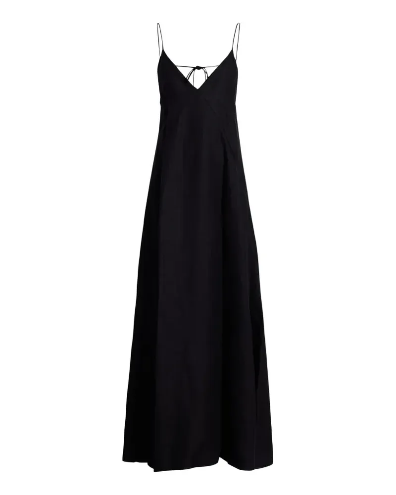 Another Tomorrow seamed slip dress - Schwarz Schwarz