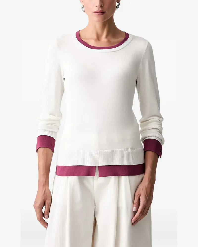 Liu Jo Pullover im Layering-Look - Weiß Weiß