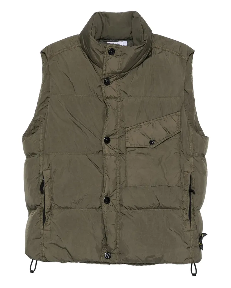 Stone Island Crinkle Reps NY Weste - Grün Grün