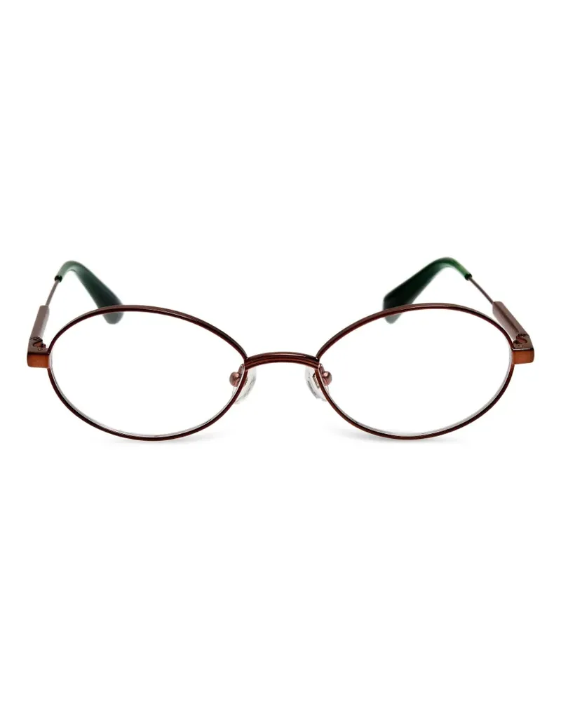 Jacquemus Brille mit ovalem Gestell - Braun Braun