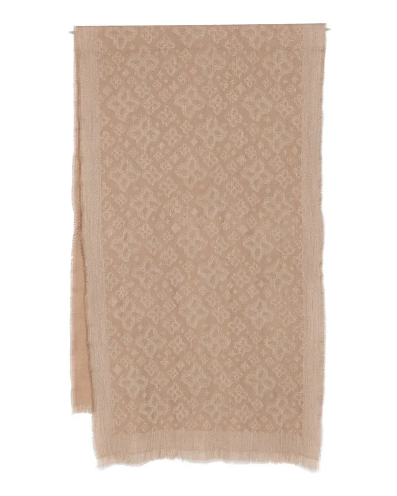 Tagliatore patterned fringed scarf - Braun Braun