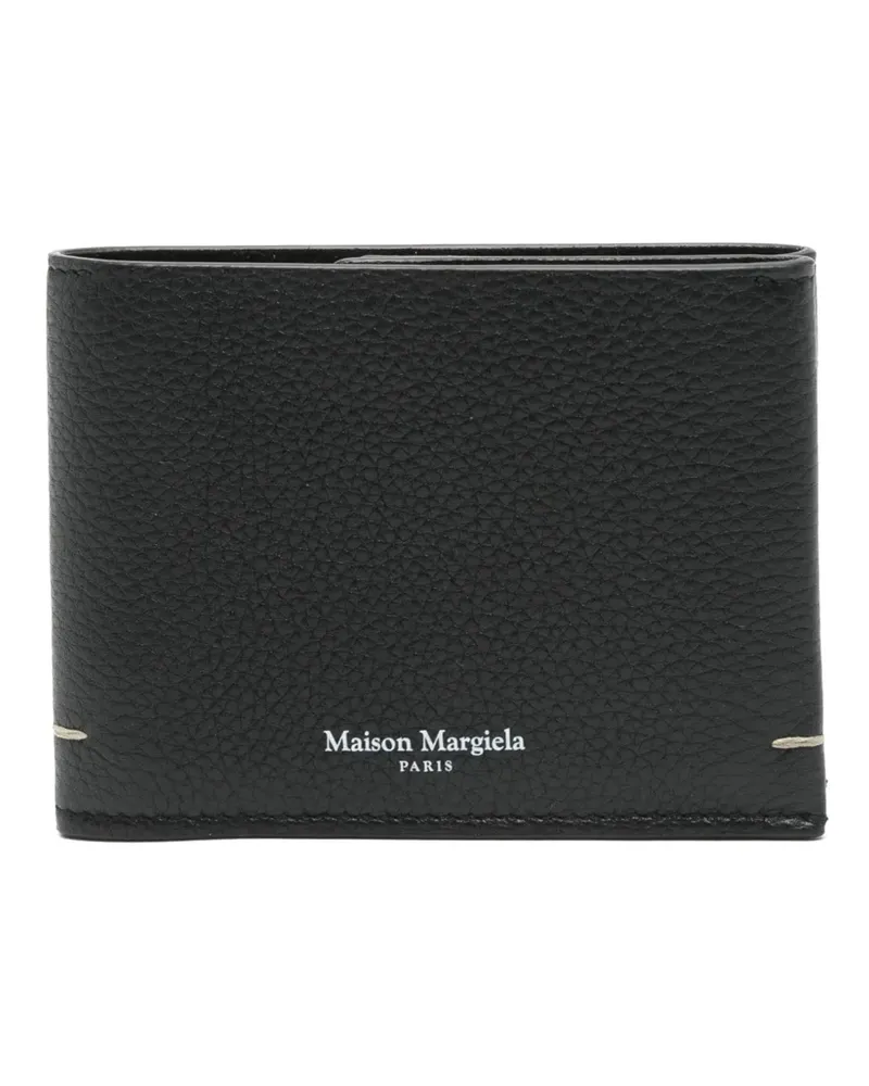 Maison Margiela Portemonnaie mit Ziernähten - Schwarz Schwarz