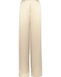 Ferragamo Weite Hose aus Satin Nude