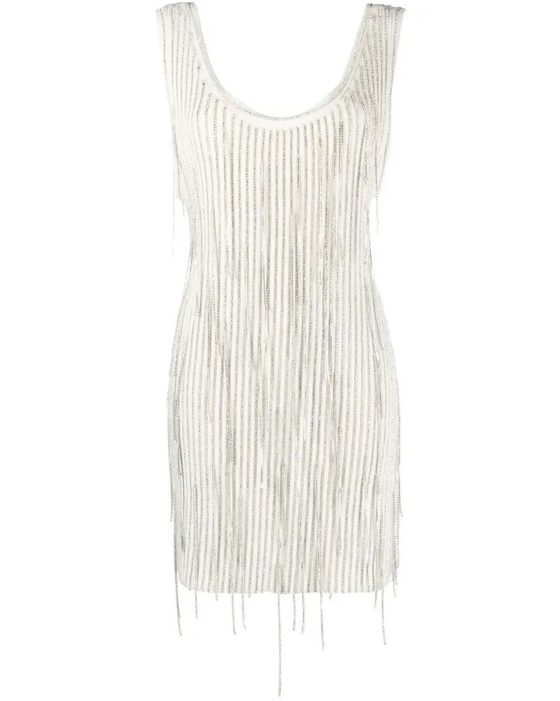 Philosophy Di Lorenzo Serafini Schulterfreies Kleid mit Kristallen - Weiß Weiß
