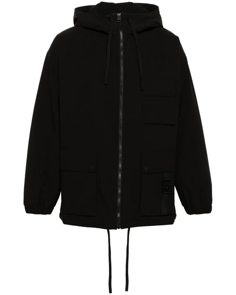 HUGO BOSS Ripstop-Kapuzenjacke im Utility-Look - Schwarz Schwarz