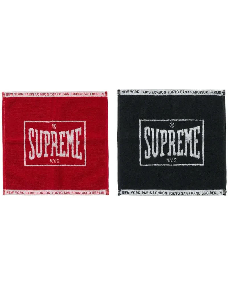 Supreme Being Quadratische Mini-Handtücher (2er-Set) - Rot Rot