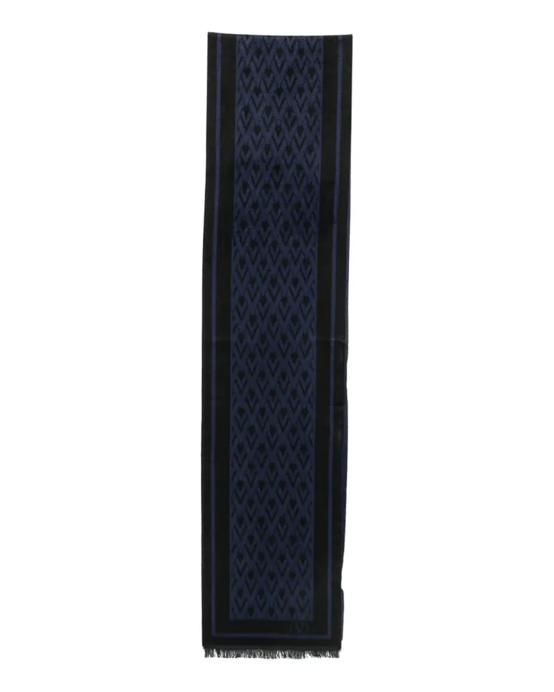 Valentino Garavani Fransenschal mit VLogo-Print - Blau Blau