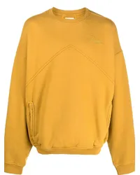 RHUDE Sweatshirt mit Logo-Stickerei Gelb