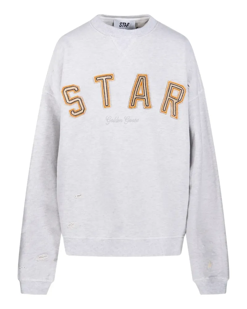 Golden Goose lettering-appliquéd sweatshirt - Grau Grau
