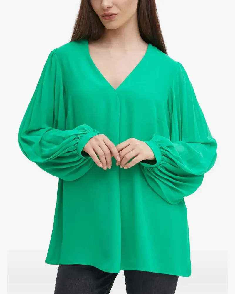 Joseph Ribkoff pleated V-neck blouse - Grün Grün