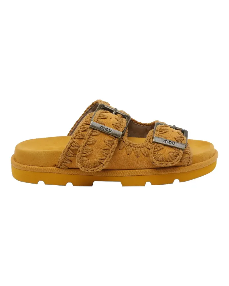 Mou buckles bio suede sandals - Gelb Gelb
