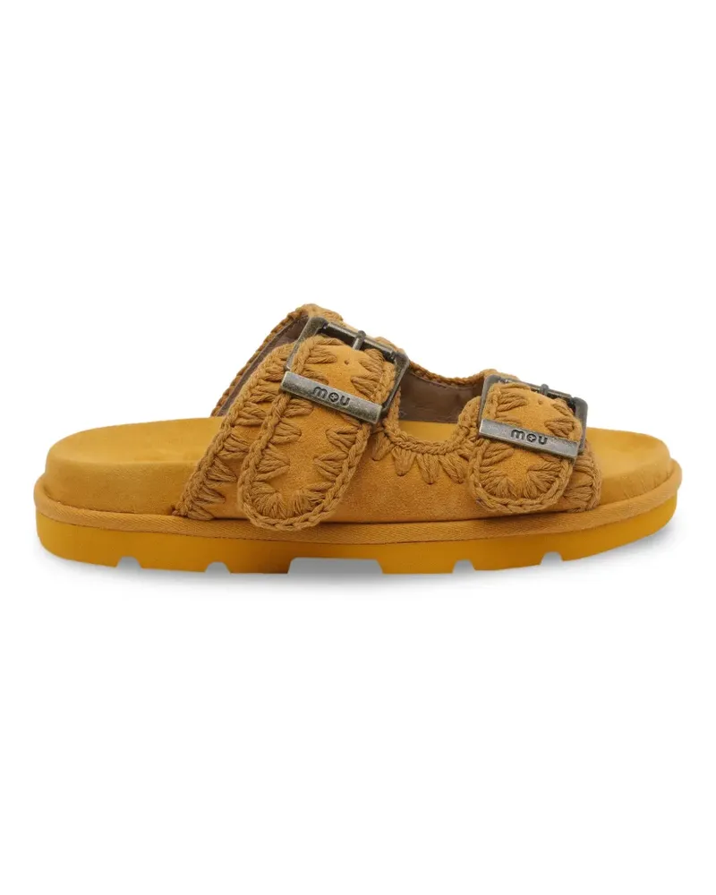 Mou buckles bio suede sandals - Gelb Gelb