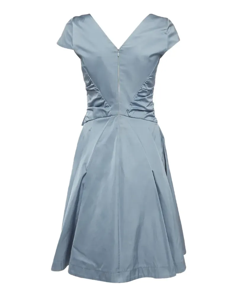 Roberto Cavalli bow-detail A-line midi dress - Blau Blau