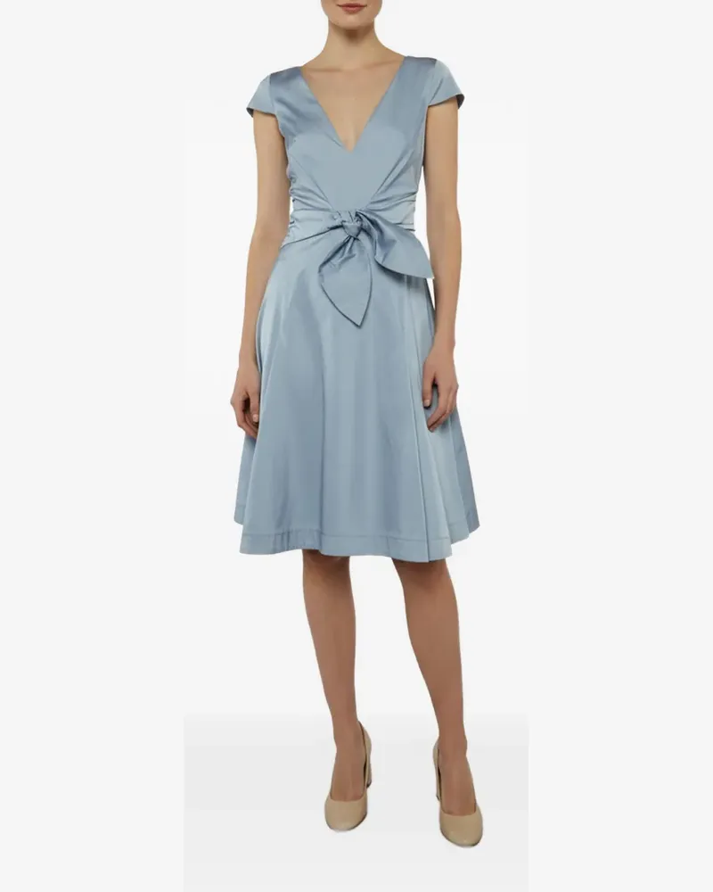 Roberto Cavalli Midikleid mit Schleifendetail - Blau Blau