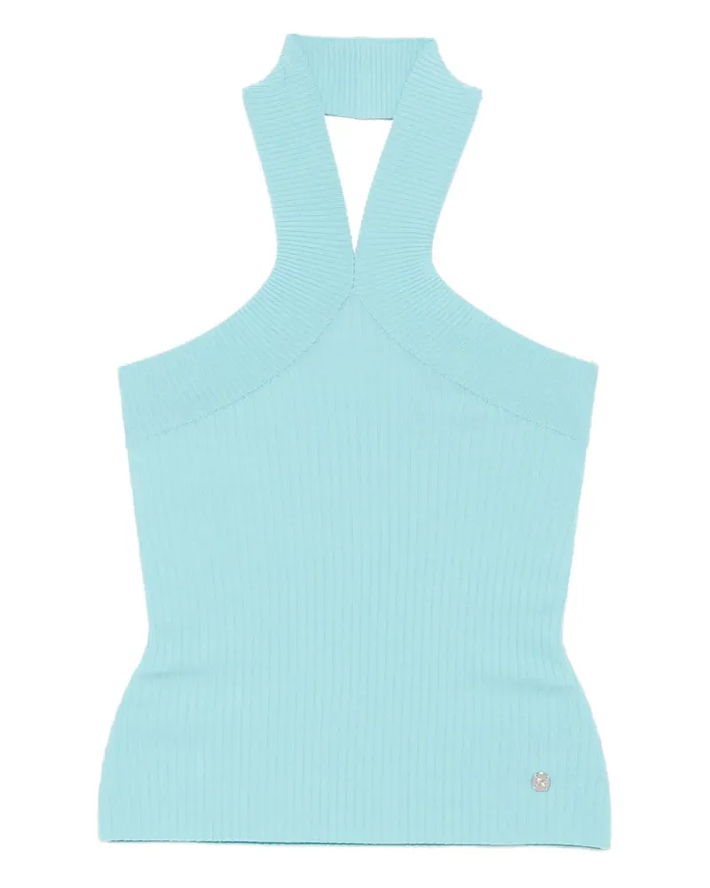 Karl Lagerfeld Gestricktes Neckholder-Top - Blau Blau