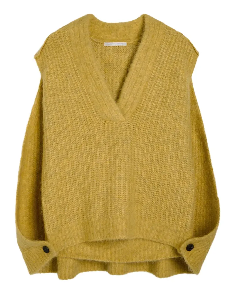 Maria Mcmanus V-neck button cape - Gelb Gelb