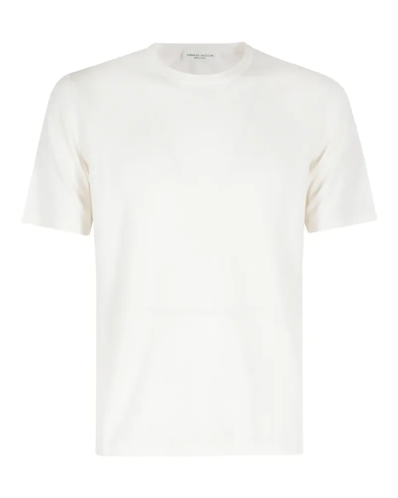 Roberto Collina T-Shirt mit rundem Ausschnitt - Weiß Weiß