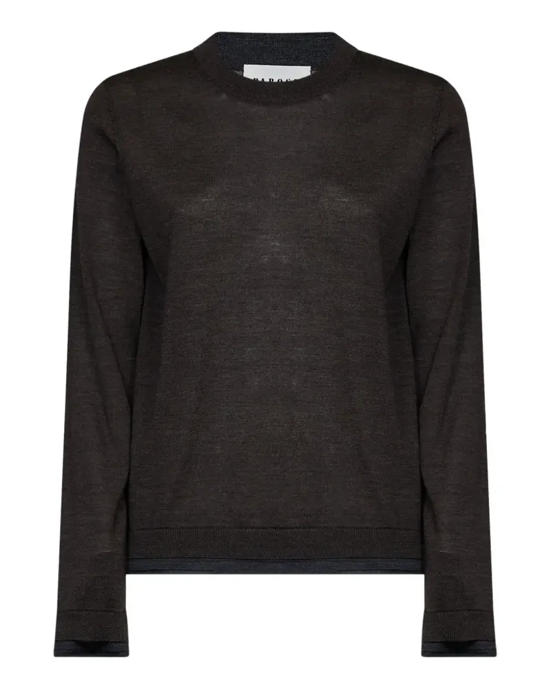 P.A.R.O.S.H. P.A.R.O H. fine-knit crew-neck sweater - Braun Braun
