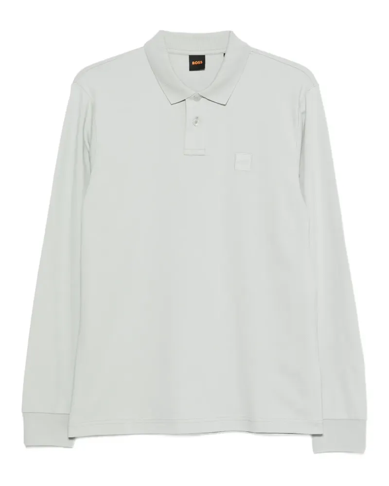 HUGO BOSS Langärmeliges Poloshirt - Blau Blau