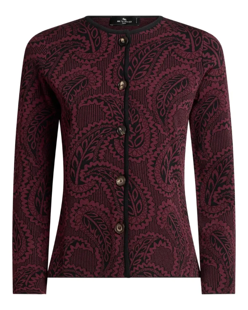 Etro Geknöpfter Jacquard-Cardigan - Rot Rot