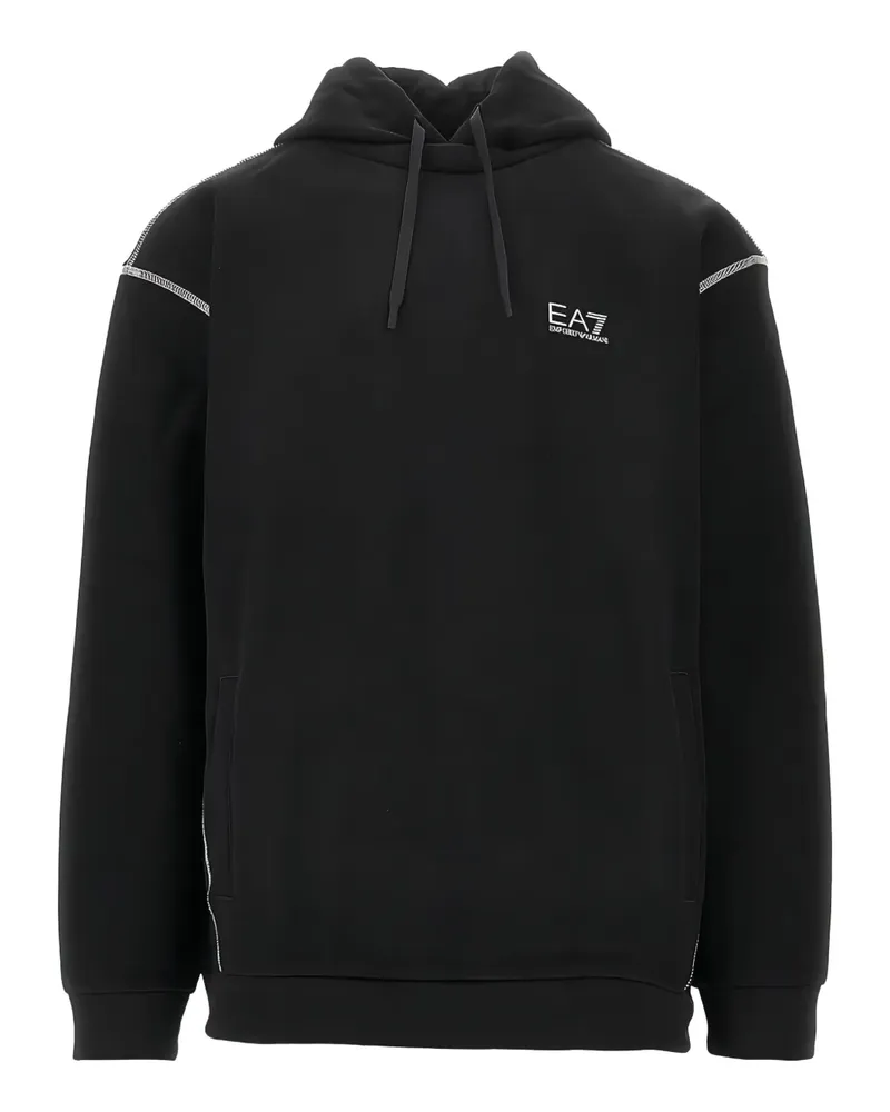 EA7 logo-detail hoodie - Schwarz Schwarz