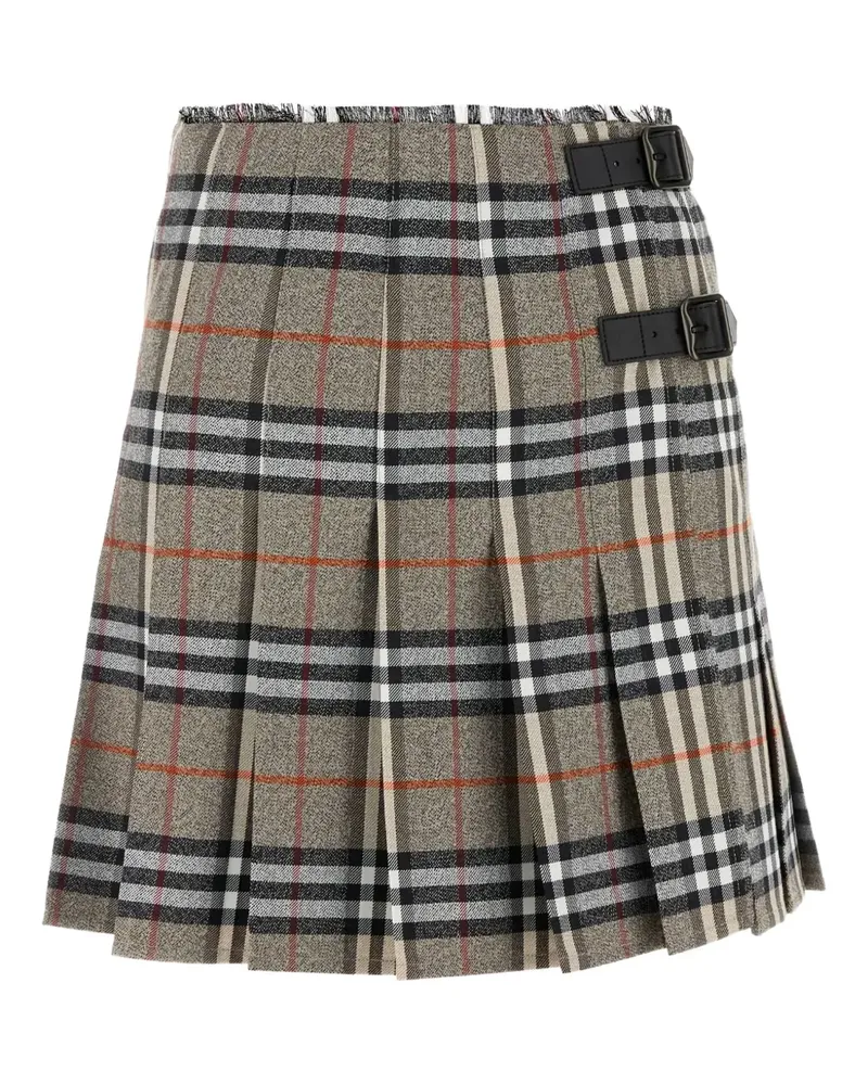 Burberry Karierter Midirock - Grau Grau