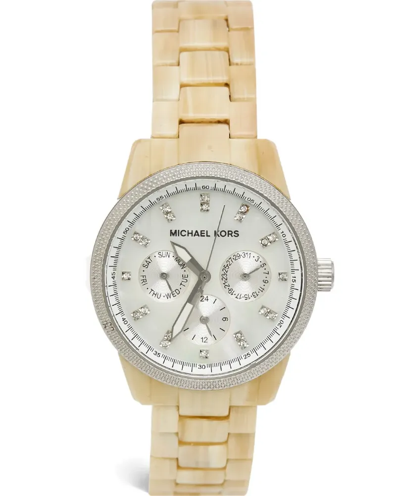 Michael Kors Azetate Steel Crystal 36mm - Weiß Weiß