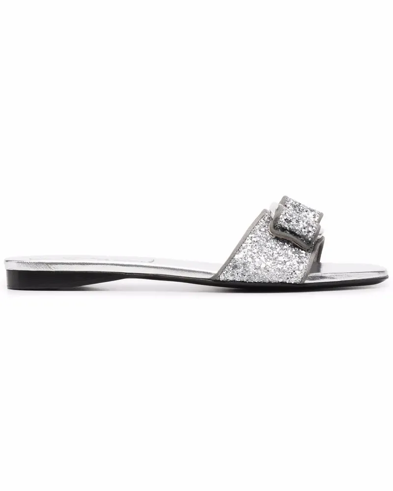 Ferragamo Sandalen mit Vara-Schleife - Silber Silber