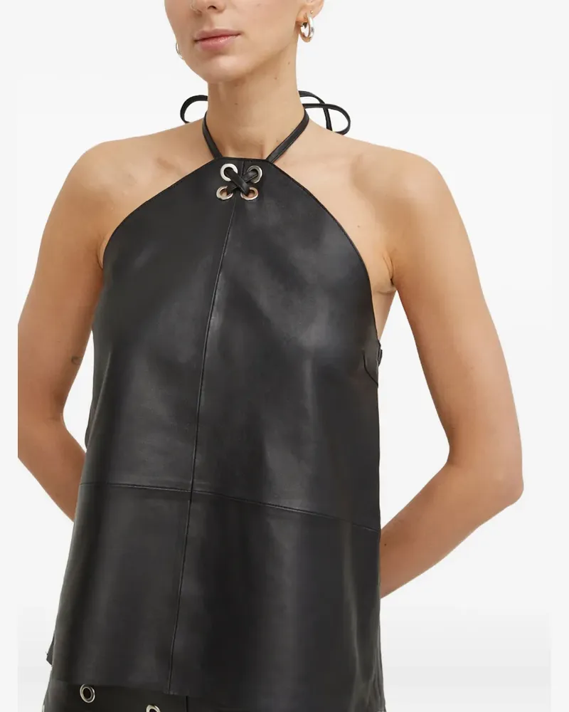 Day Birger et Mikkelsen Neckholder-Top mit Ösen - Schwarz Schwarz
