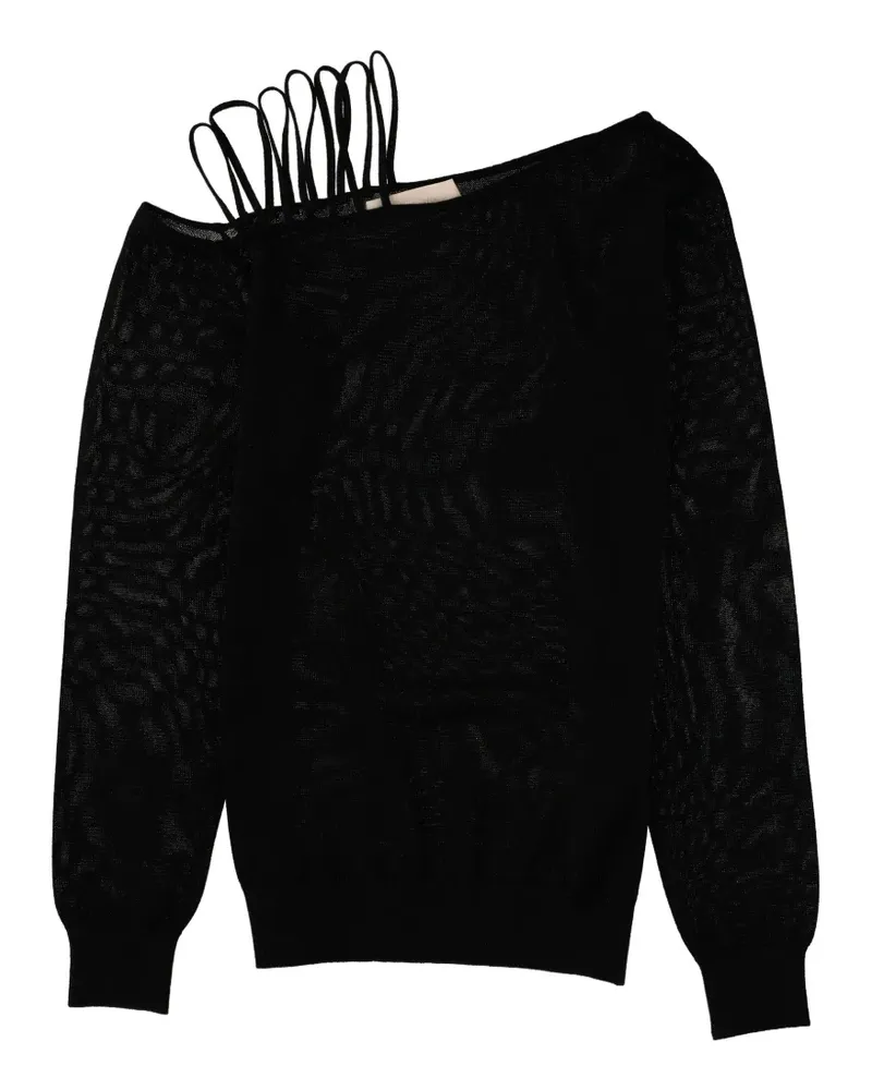 Circus Hotel Pullover mit Schulterriemen - Schwarz Schwarz