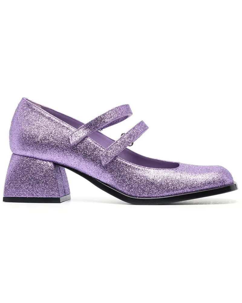 NODALETO Bacara Mary-Janes mit Glitter 55mm - Violett Violett