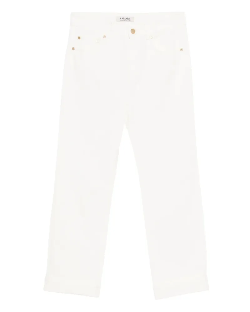 Max Mara Hose mit geradem Bein - Weiß Weiß