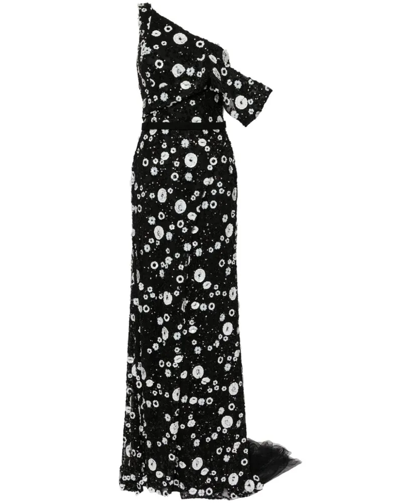 Saiid Kobeisy Schulterfreies Abendkleid aus Tüll - Schwarz Schwarz