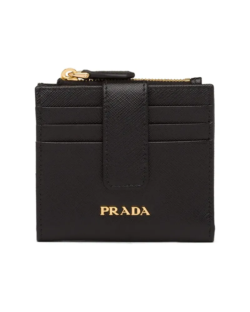 Prada Kleines Saffiano-Portemonnaie - Schwarz Schwarz