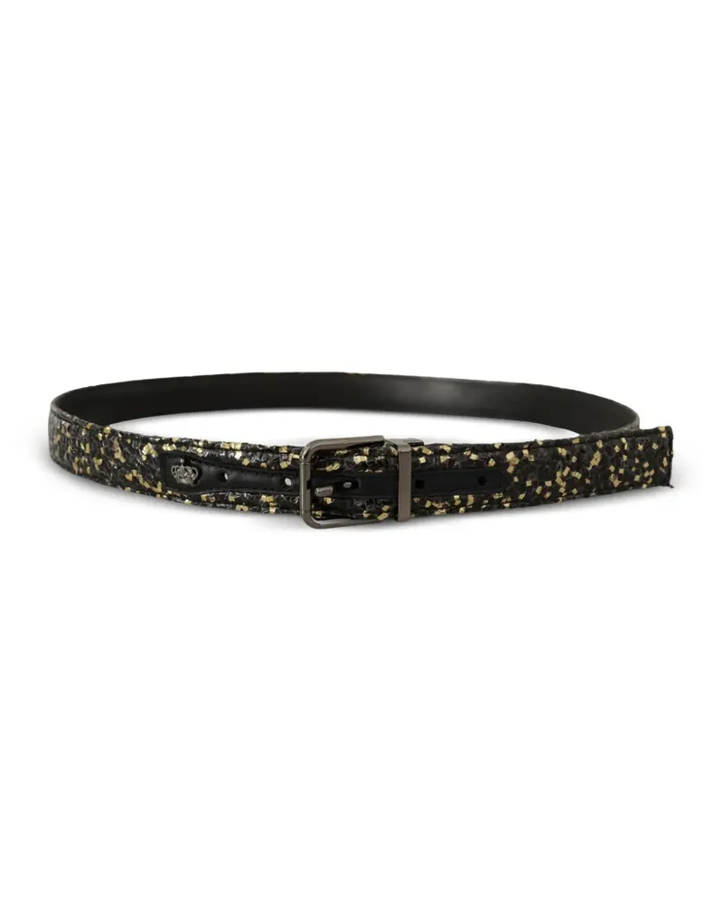 Dolce & Gabbana Gürtel mit Schlangen-Effekt - Schwarz Schwarz
