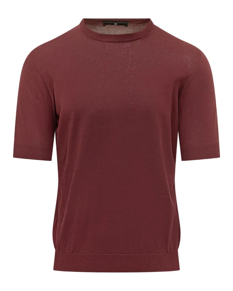 Filippo de Laurentiis fine-knit T-shirt - Rot Rot