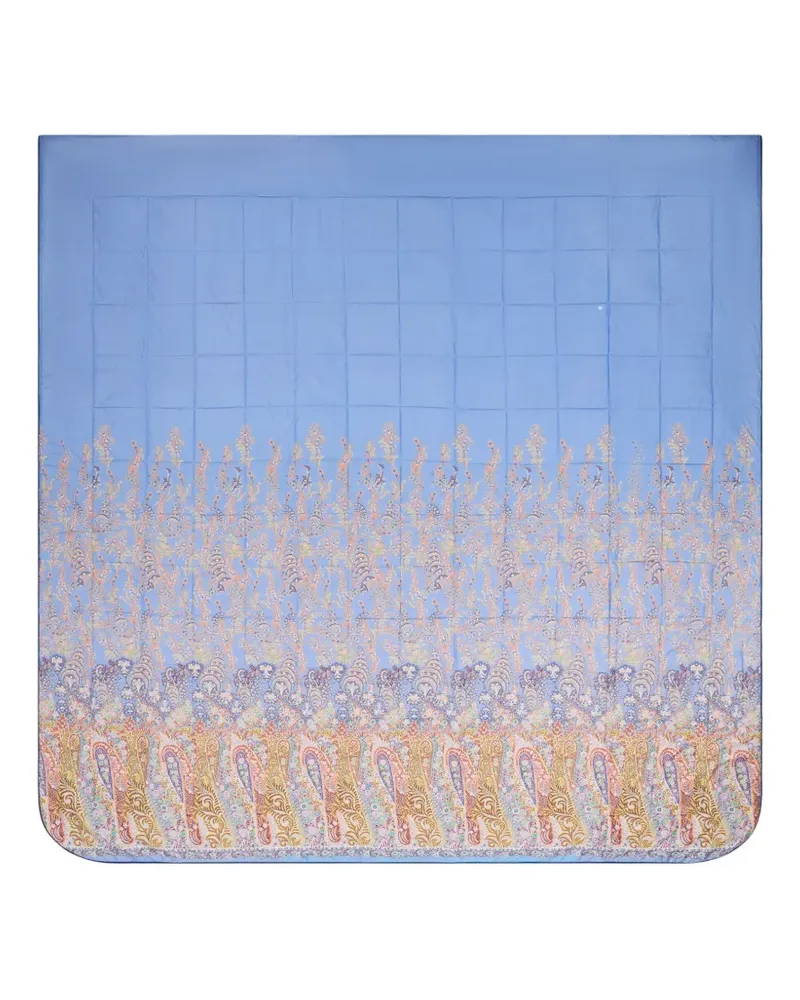 Etro Steppdecke mit Paisley-Print - Blau Blau
