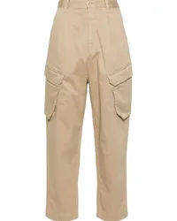 Semicouture Cargohose mit Fischgrätenmuster Nude