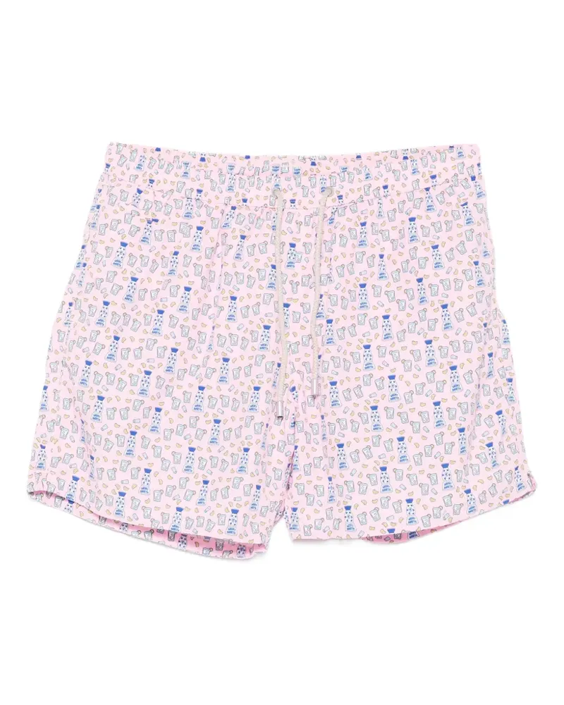 MC2 Saint Barth Lighting Micro Badeshorts mit Print - Rosa Rosa