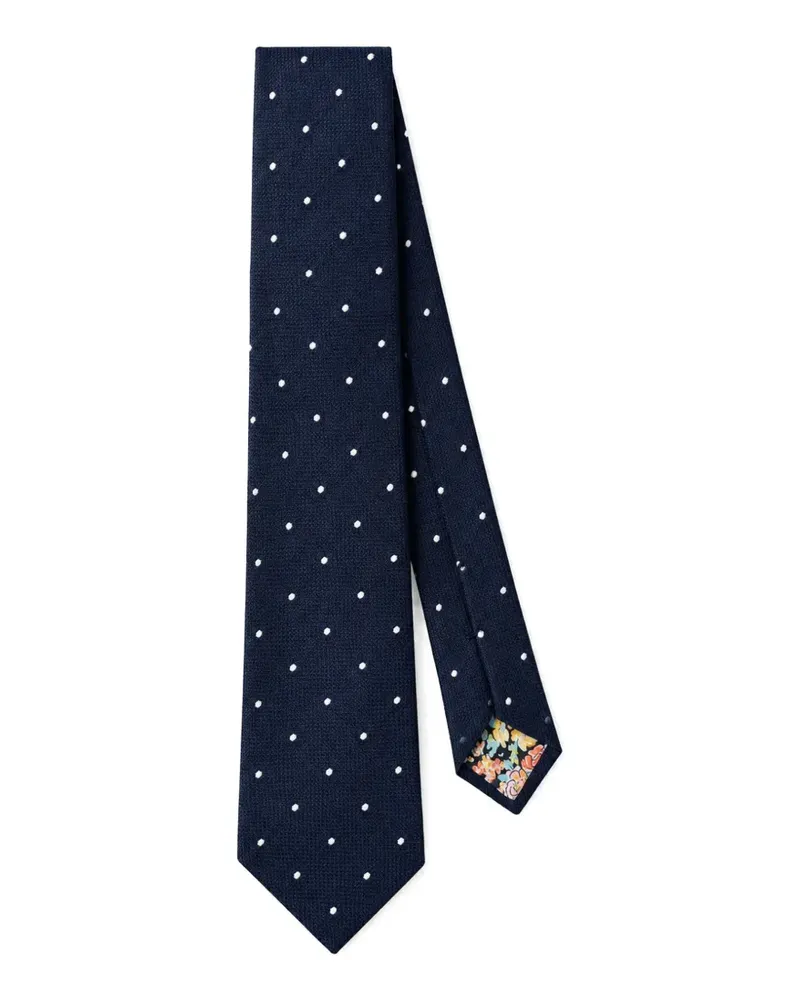 Paul Smith Seidenkrawatte mit Polka Dots - Blau Blau