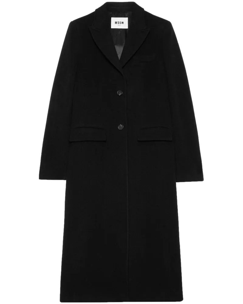 MSGM Mantel mit Knöpfen - Schwarz Schwarz
