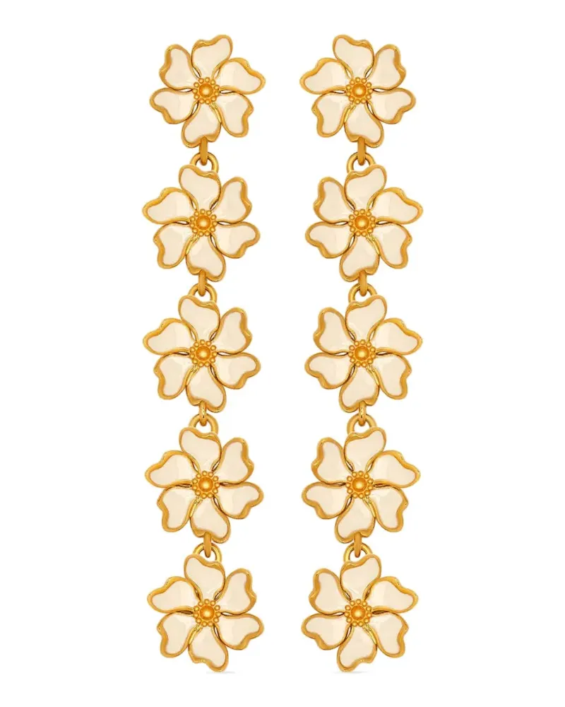 Oscar de la Renta Ring mit Blumendetail - Gold Gold