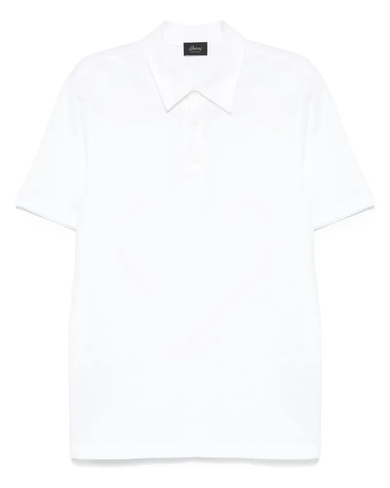 Brioni Klassisches Poloshirt - Weiß Weiß