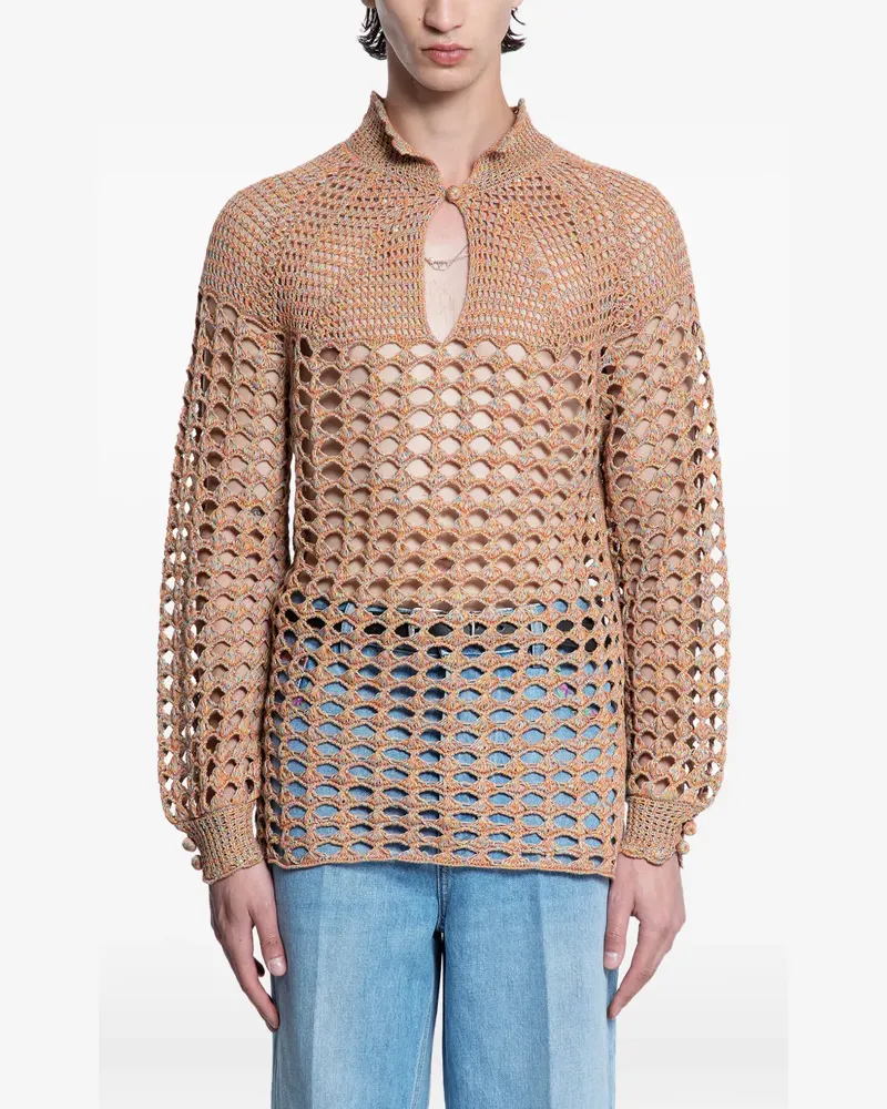 Valentino Garavani Gehäkelter Pullover - Orange Orange