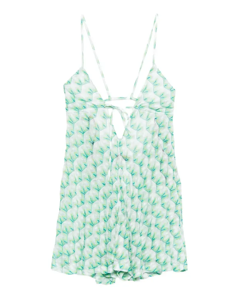 Missoni Gemusterter Playsuit - Grün Grün