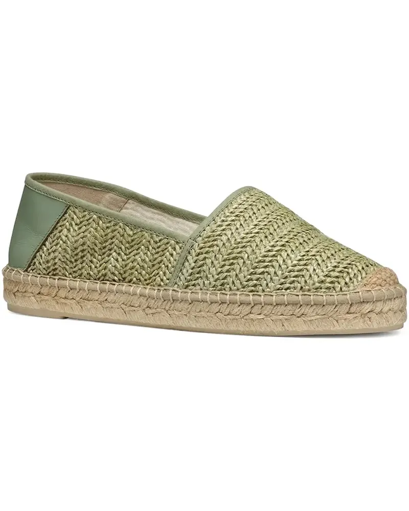 Geox Lampedusa Espadrilles mit Fischgrätenmuster - Grün Grün