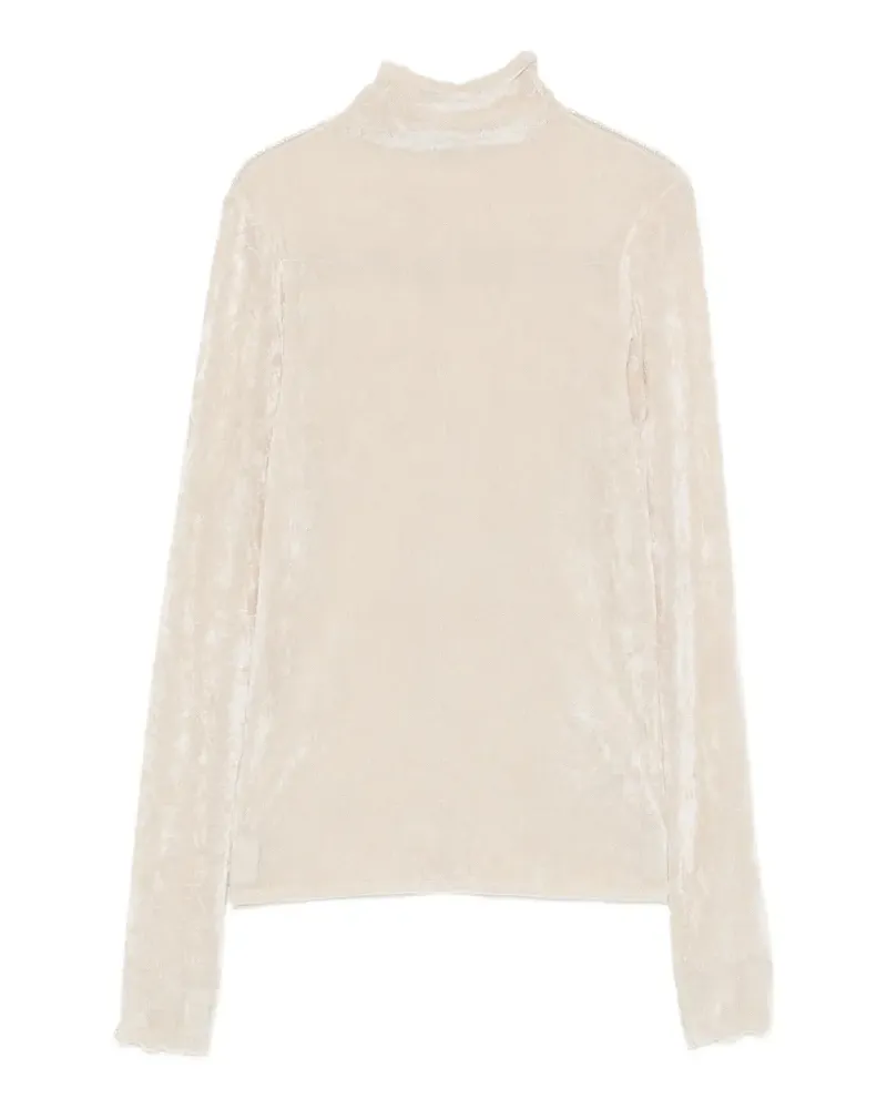 forte_forte metallic high-neck top - Gold Gold